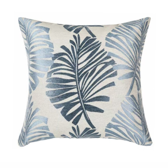 Plant Pattern Linen Pillow Case