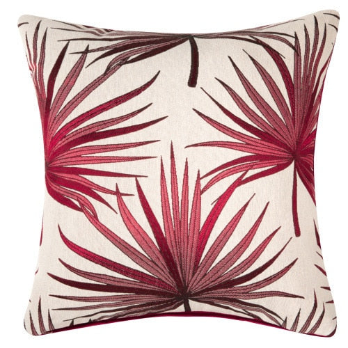 Plant Pattern Linen Pillow Case